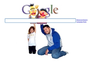 Father Daughter using Google